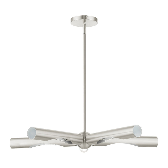 Five Light Chandelier from the Acra collection in Brushed Nickel finish