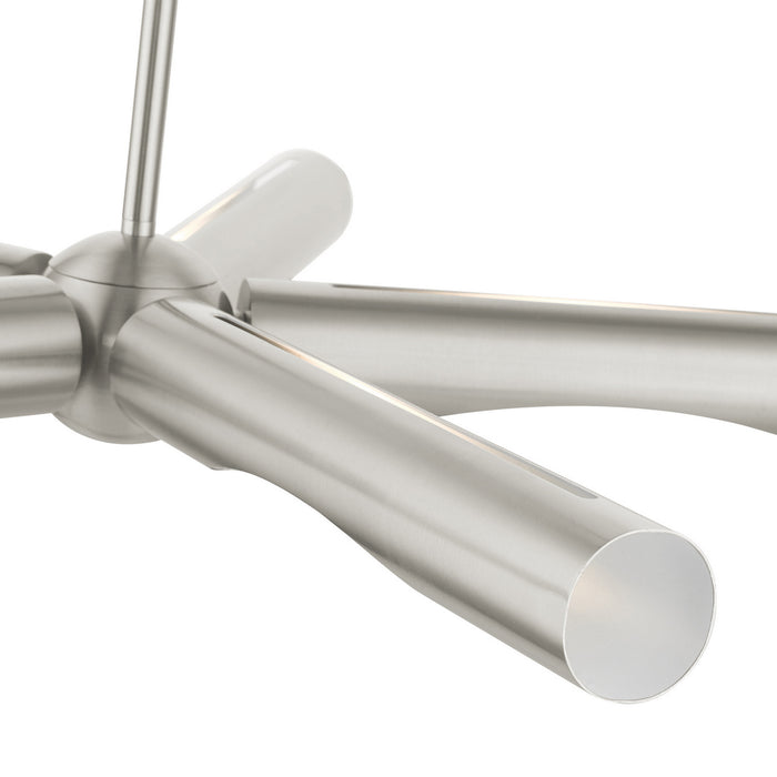 Five Light Chandelier from the Acra collection in Brushed Nickel finish