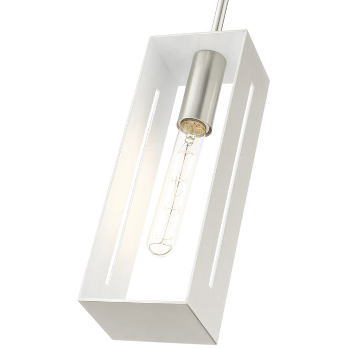 One Light Pendant from the Soma collection in Brushed Nickel finish