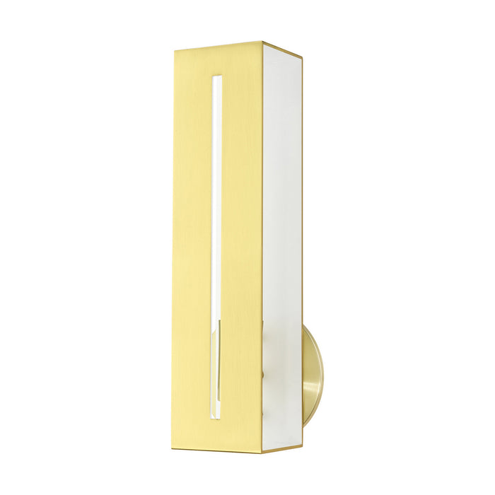 One Light Wall Sconce from the Soma collection in Satin Brass finish
