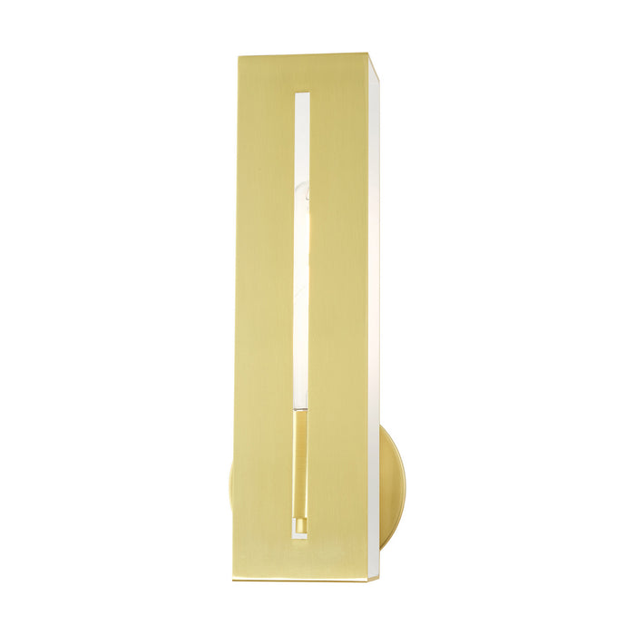 One Light Wall Sconce from the Soma collection in Satin Brass finish
