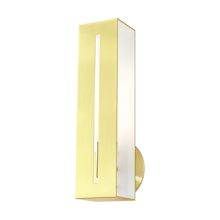 One Light Wall Sconce from the Soma collection in Satin Brass finish