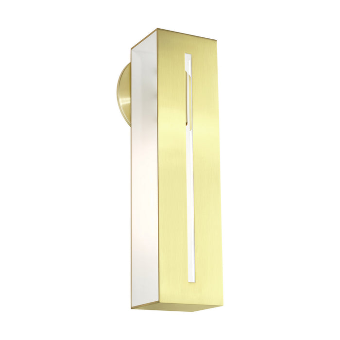 One Light Wall Sconce from the Soma collection in Satin Brass finish