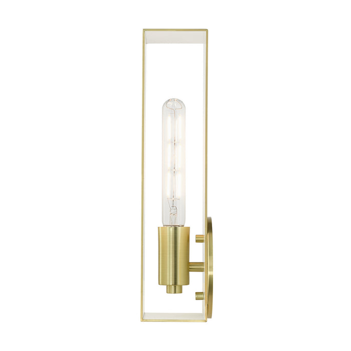 One Light Wall Sconce from the Soma collection in Satin Brass finish