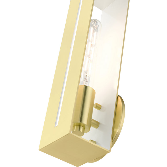 One Light Wall Sconce from the Soma collection in Satin Brass finish