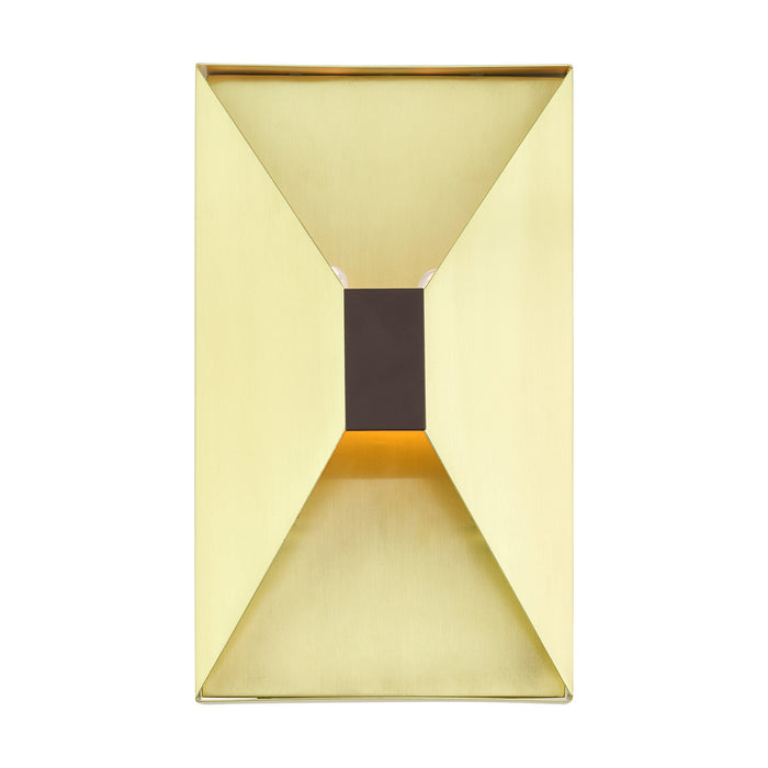 Two Light Wall Sconce from the Lexford collection in Satin Brass finish