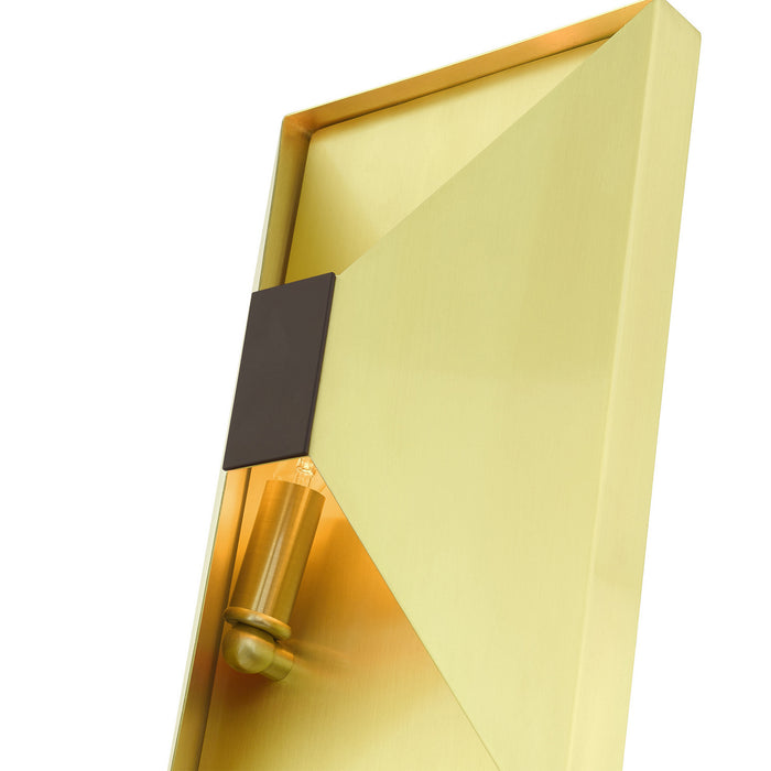 Two Light Wall Sconce from the Lexford collection in Satin Brass finish
