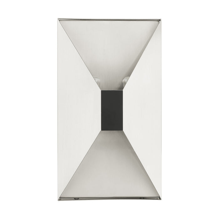 Two Light Wall Sconce from the Lexford collection in Brushed Nickel finish