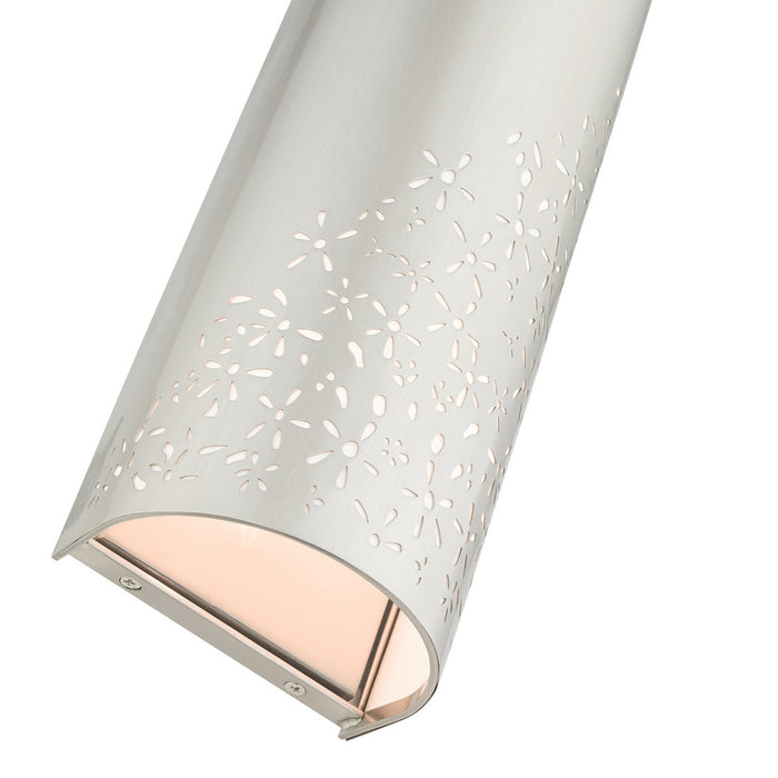 Two Light Wall Sconce from the Noria collection in Brushed Nickel finish