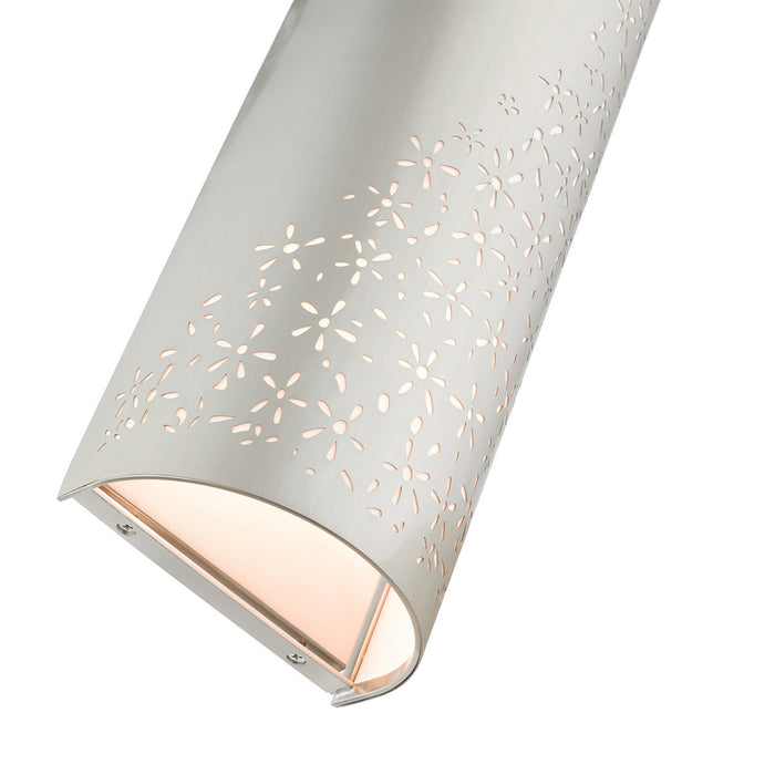 Two Light Wall Sconce from the Noria collection in Brushed Nickel finish