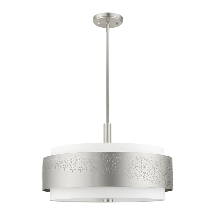 Five Light Chandelier from the Noria collection in Brushed Nickel finish