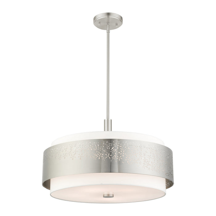 Five Light Chandelier from the Noria collection in Brushed Nickel finish