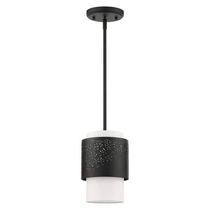 One Light Pendant from the Noria collection in Black finish