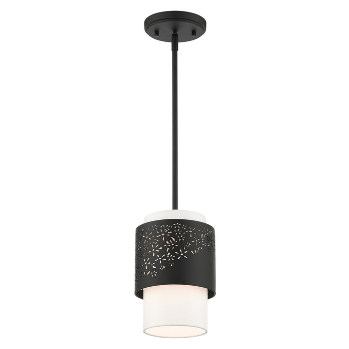 One Light Pendant from the Noria collection in Black finish