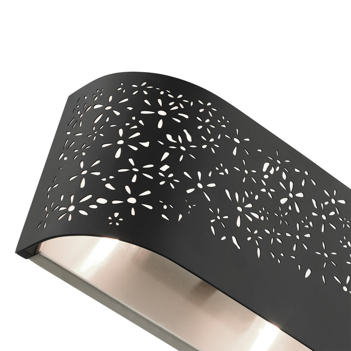 Two Light Vanity from the Noria collection in Black finish