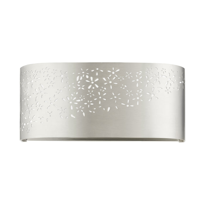 Two Light Vanity from the Noria collection in Brushed Nickel finish