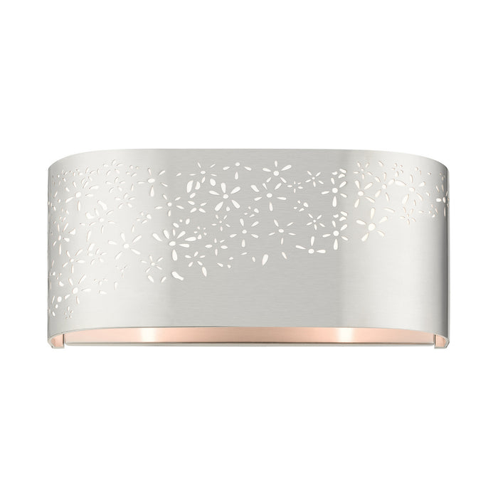 Two Light Vanity from the Noria collection in Brushed Nickel finish