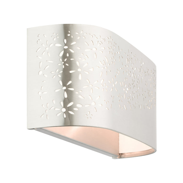 Two Light Vanity from the Noria collection in Brushed Nickel finish