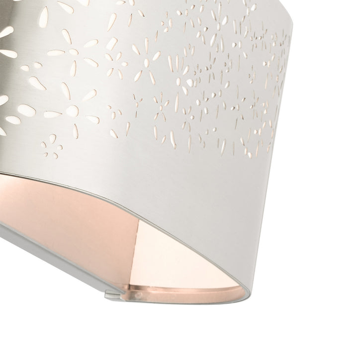 Two Light Vanity from the Noria collection in Brushed Nickel finish