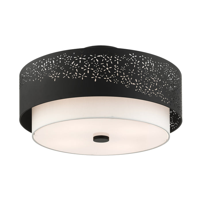 Four Light Semi Flush Mount from the Noria collection in Black finish