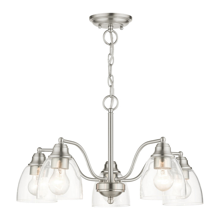 Five Light Chandelier from the Montgomery collection in Brushed Nickel finish