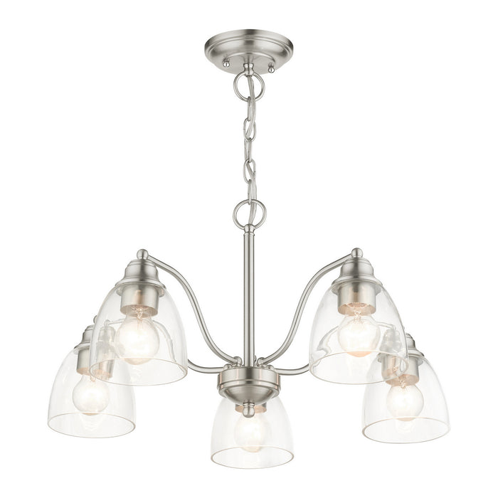 Five Light Chandelier from the Montgomery collection in Brushed Nickel finish