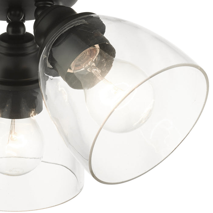 Three Light Flush Mount from the Montgomery collection in Black finish