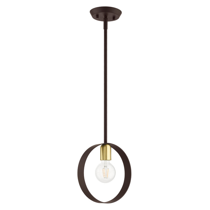 One Light Pendant from the Modesto collection in Bronze finish