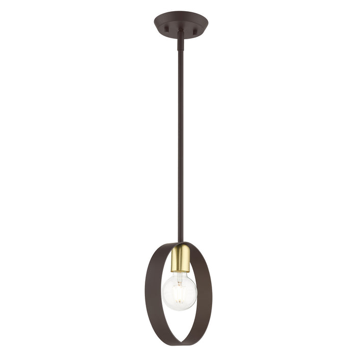 One Light Pendant from the Modesto collection in Bronze finish