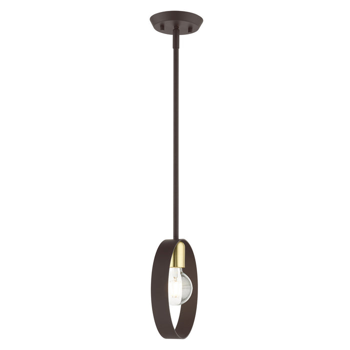 One Light Pendant from the Modesto collection in Bronze finish