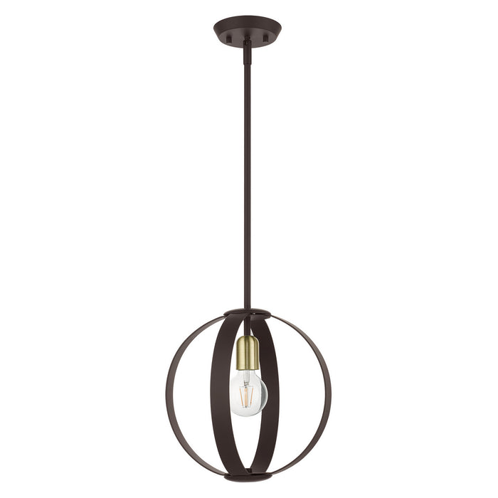 One Light Pendant from the Modesto collection in Bronze finish