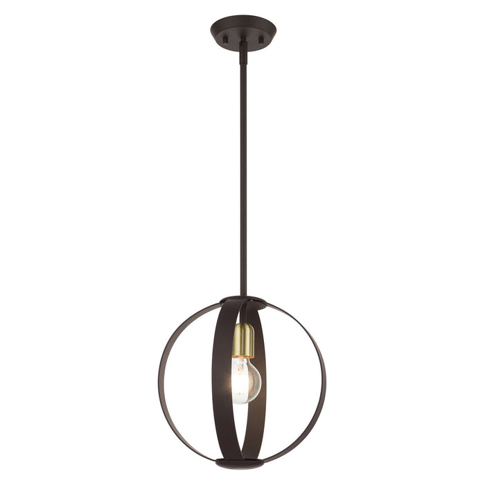 One Light Pendant from the Modesto collection in Bronze finish