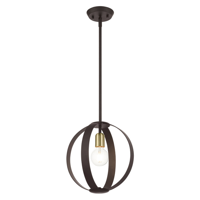 One Light Pendant from the Modesto collection in Bronze finish