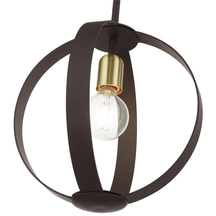One Light Pendant from the Modesto collection in Bronze finish