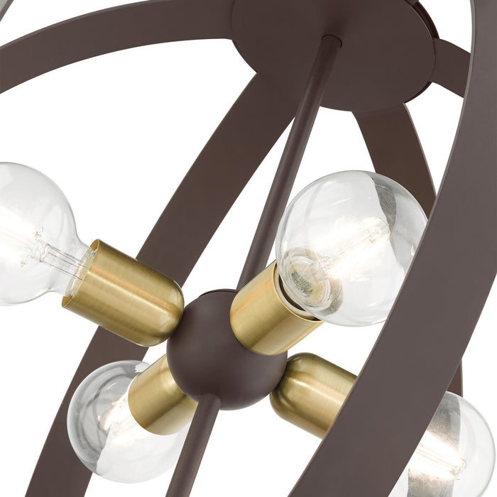 Four Light Chandelier from the Modesto collection in Bronze finish
