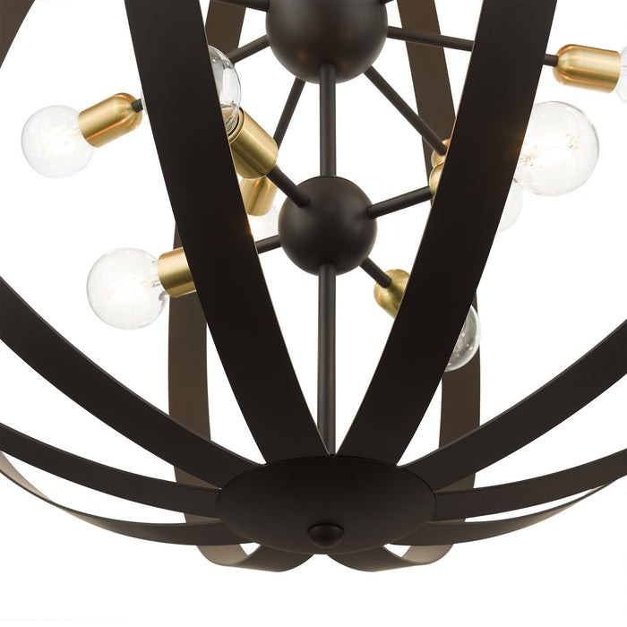 16 Light Foyer Chandelier from the Modesto collection in Bronze finish