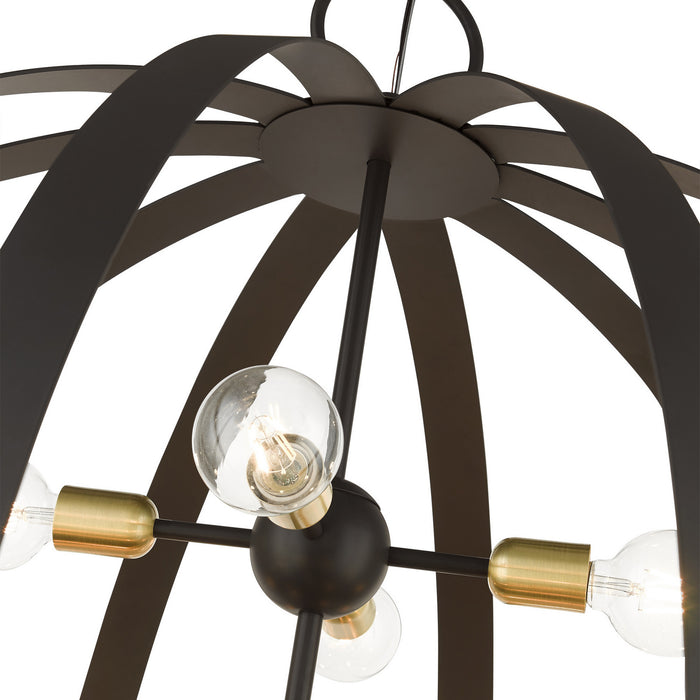 16 Light Foyer Chandelier from the Modesto collection in Bronze finish