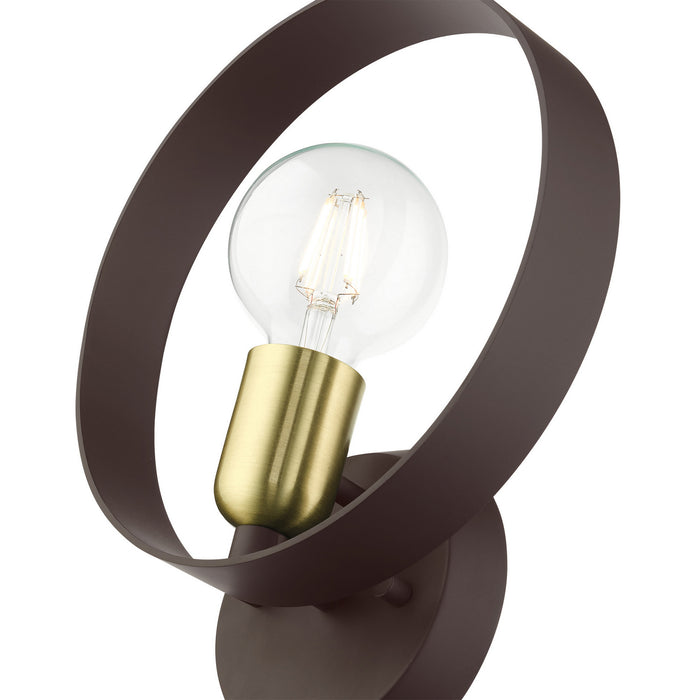 One Light Wall Sconce from the Modesto collection in Bronze finish