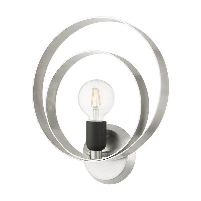 One Light Wall Sconce from the Modesto collection in Brushed Nickel finish