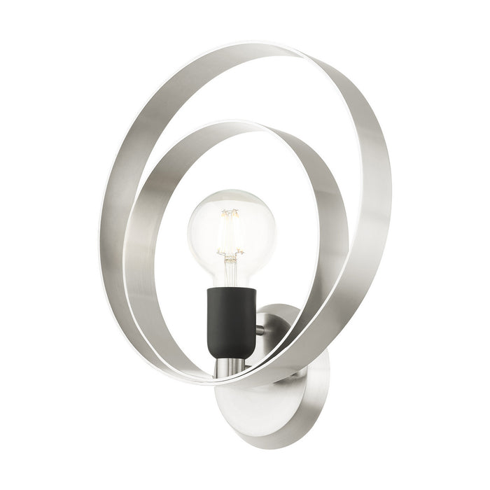 One Light Wall Sconce from the Modesto collection in Brushed Nickel finish