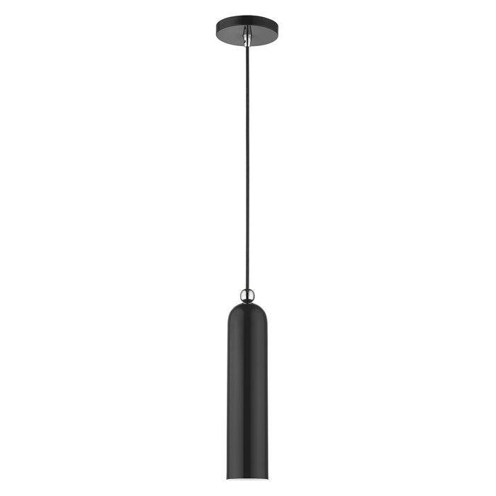One Light Pendant from the Ardmore collection in Shiny Black finish