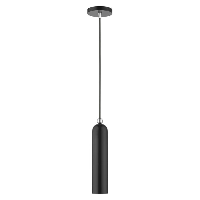 One Light Pendant from the Ardmore collection in Shiny Black finish