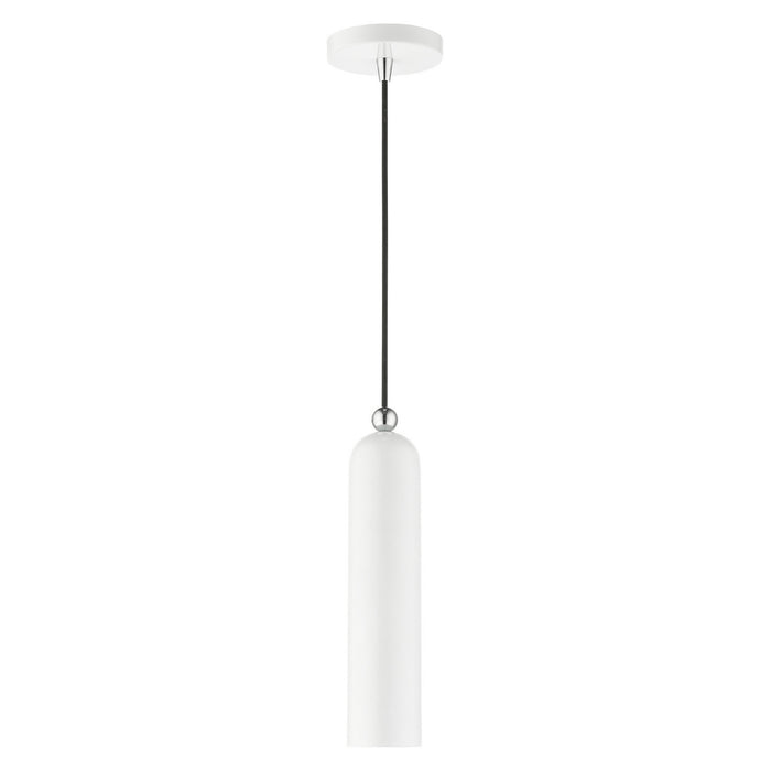One Light Pendant from the Ardmore collection in Shiny White finish