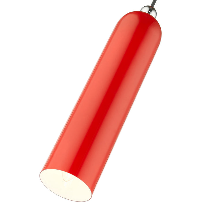 One Light Pendant from the Ardmore collection in Shiny Red finish