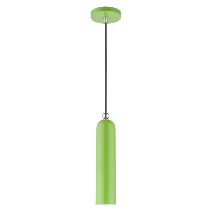 One Light Pendant from the Ardmore collection in Shiny Apple Green finish
