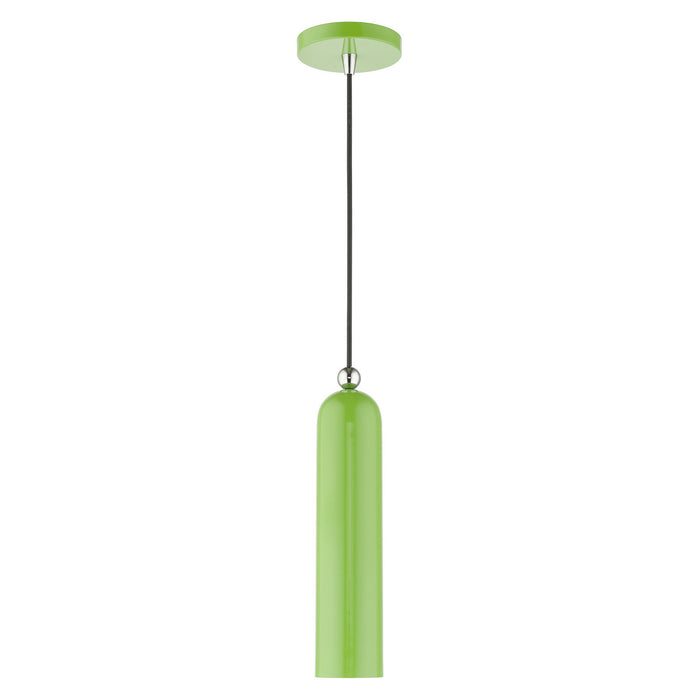 One Light Pendant from the Ardmore collection in Shiny Apple Green finish