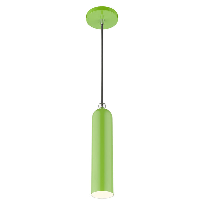 One Light Pendant from the Ardmore collection in Shiny Apple Green finish
