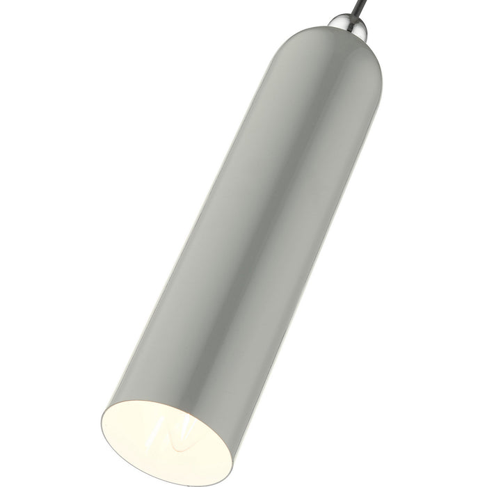 One Light Pendant from the Ardmore collection in Shiny Light Gray finish