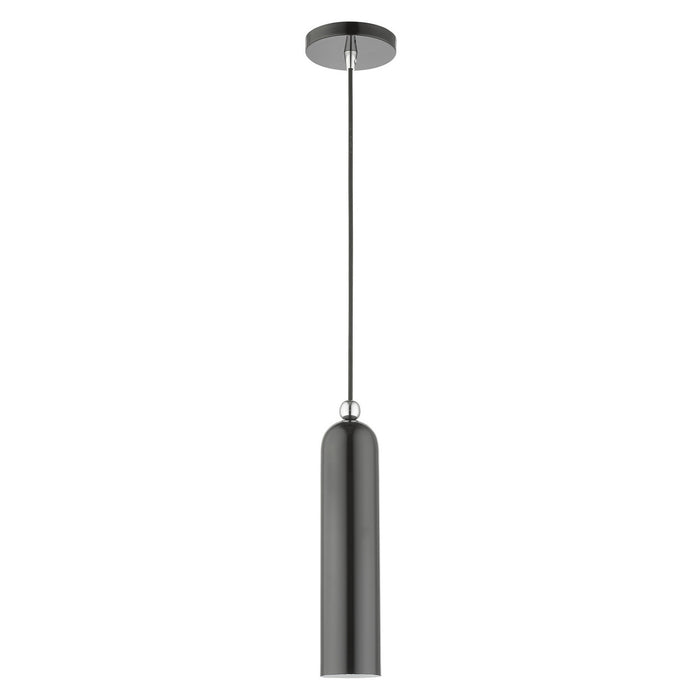 One Light Pendant from the Ardmore collection in Shiny Dark Gray finish