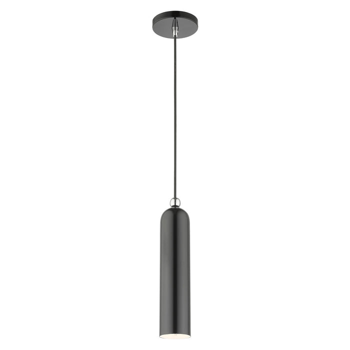 One Light Pendant from the Ardmore collection in Shiny Dark Gray finish